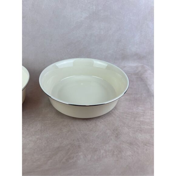 Lenox Solitaire 9 1/4" Round Vegetable Salad Serving Bowl Set of 2 - Picture 3 of 10